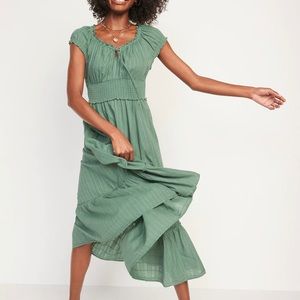 Old Navy Smocked Green Dress - Size XS